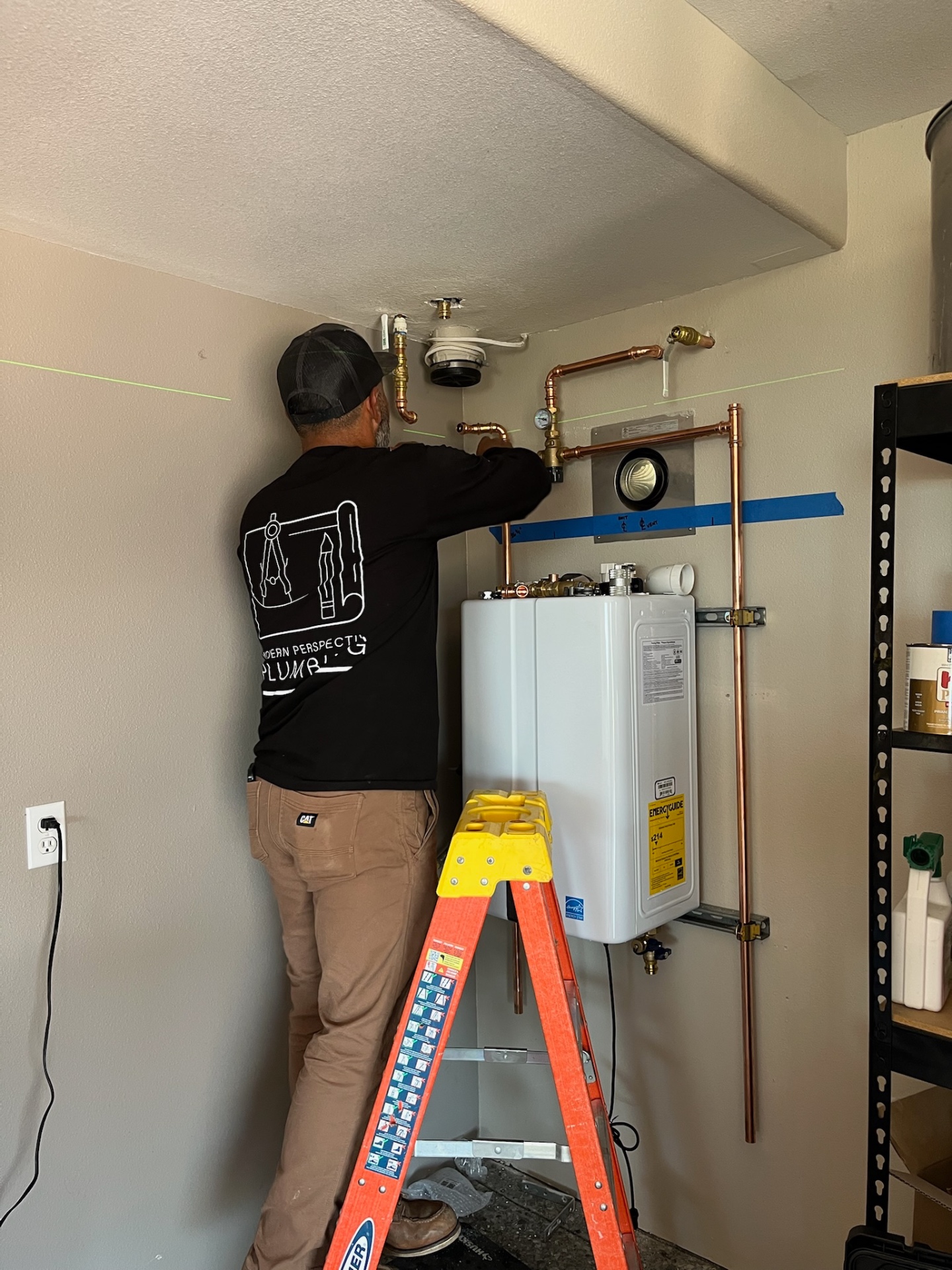 MPP technician installing a tankless water heater